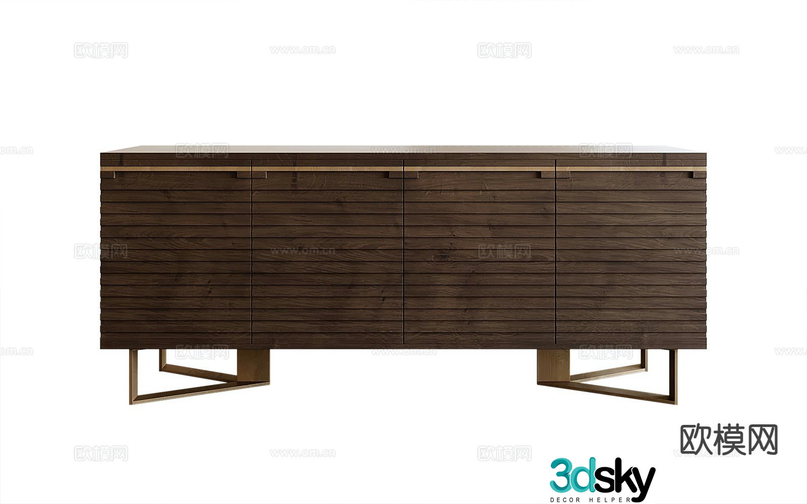 Italian style end view cabinet entrance cabinet side cabinet 3D model