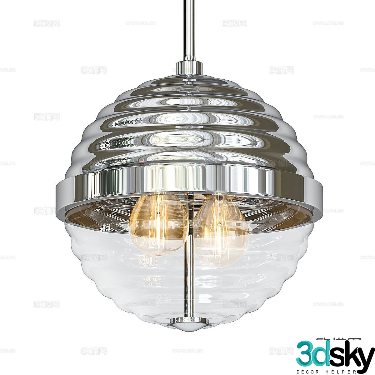 glass chandelier 3d model