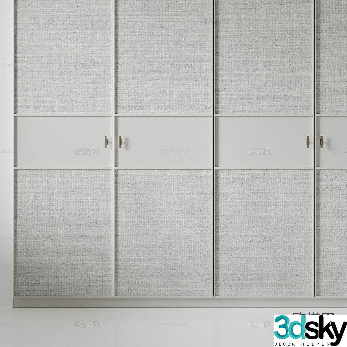 Fabric wardrobe door 3d model
