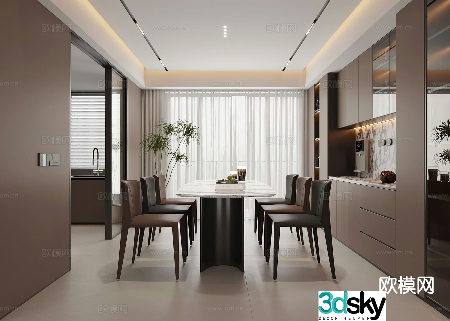 Italian restaurant 3d model