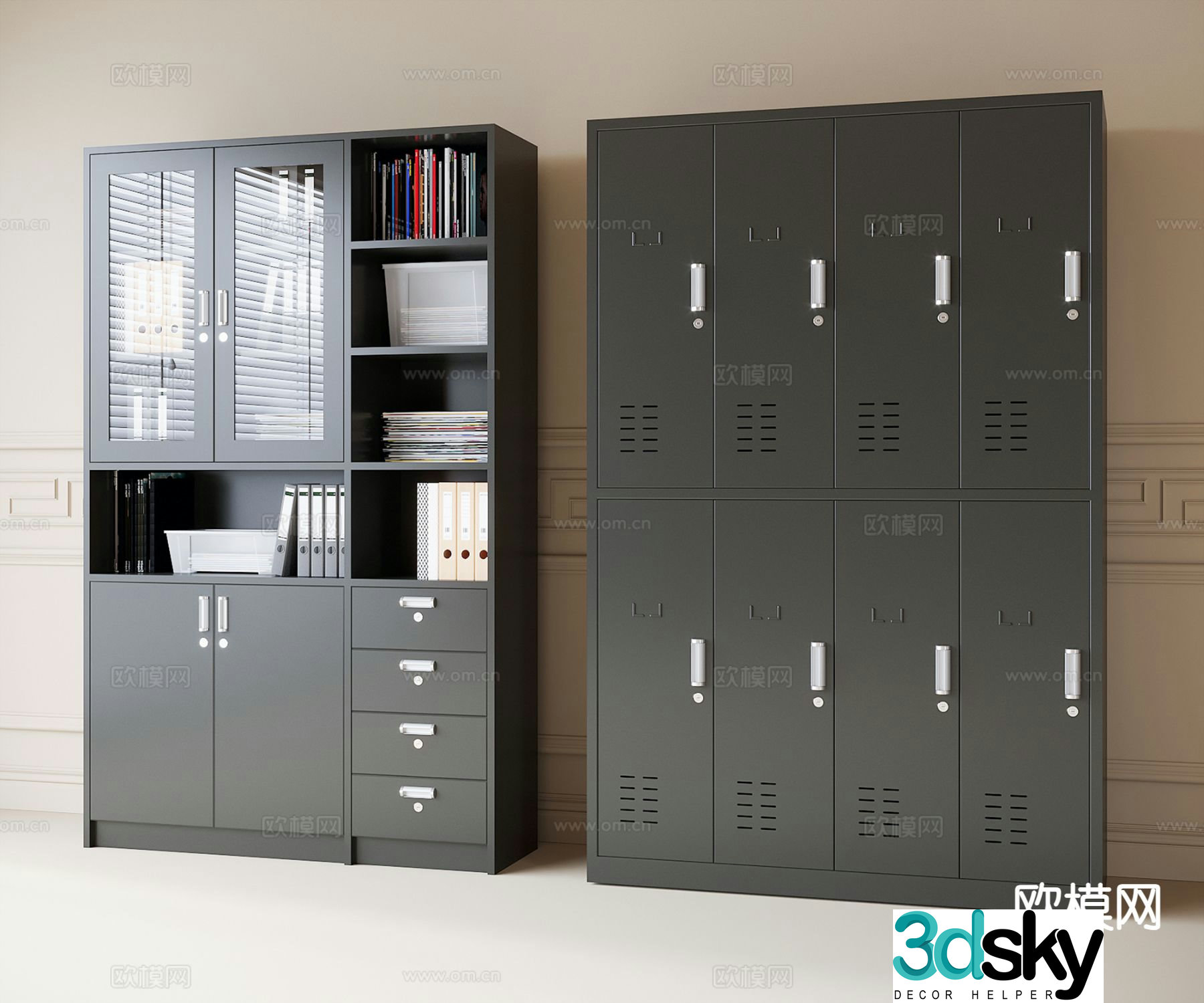 Modern file cabinet file cabinet 3d model