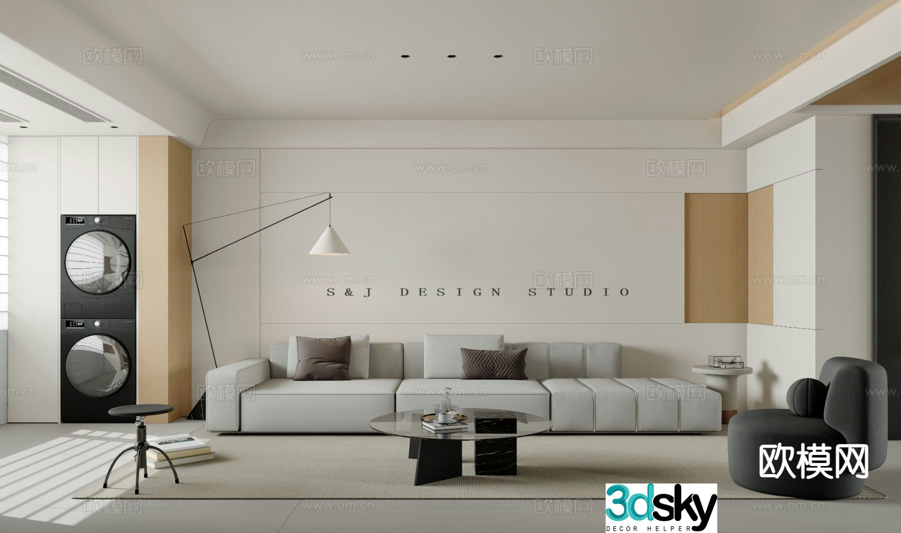 Modern living room 3d model