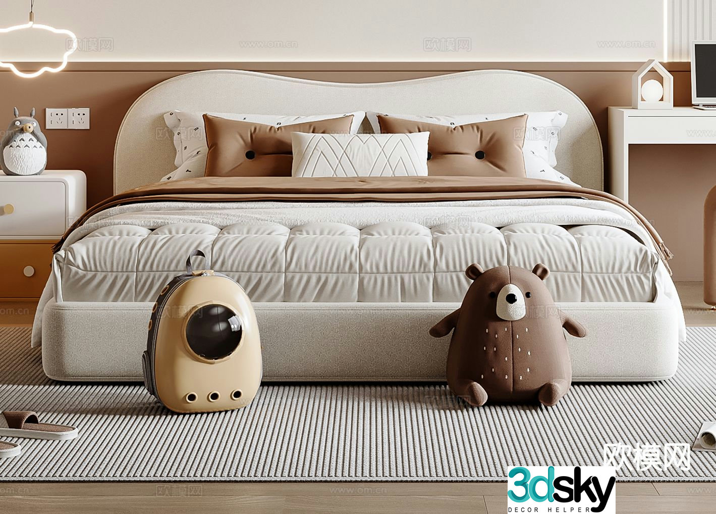 Modern children’s bed 3d model