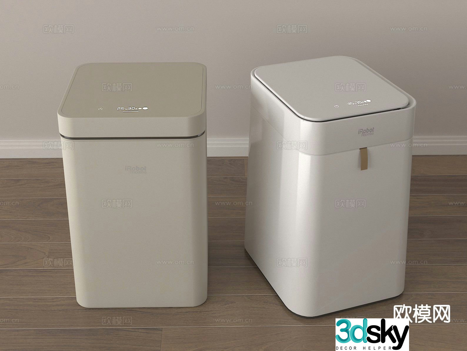 Household trash can, trash can, smart trash can 3d model