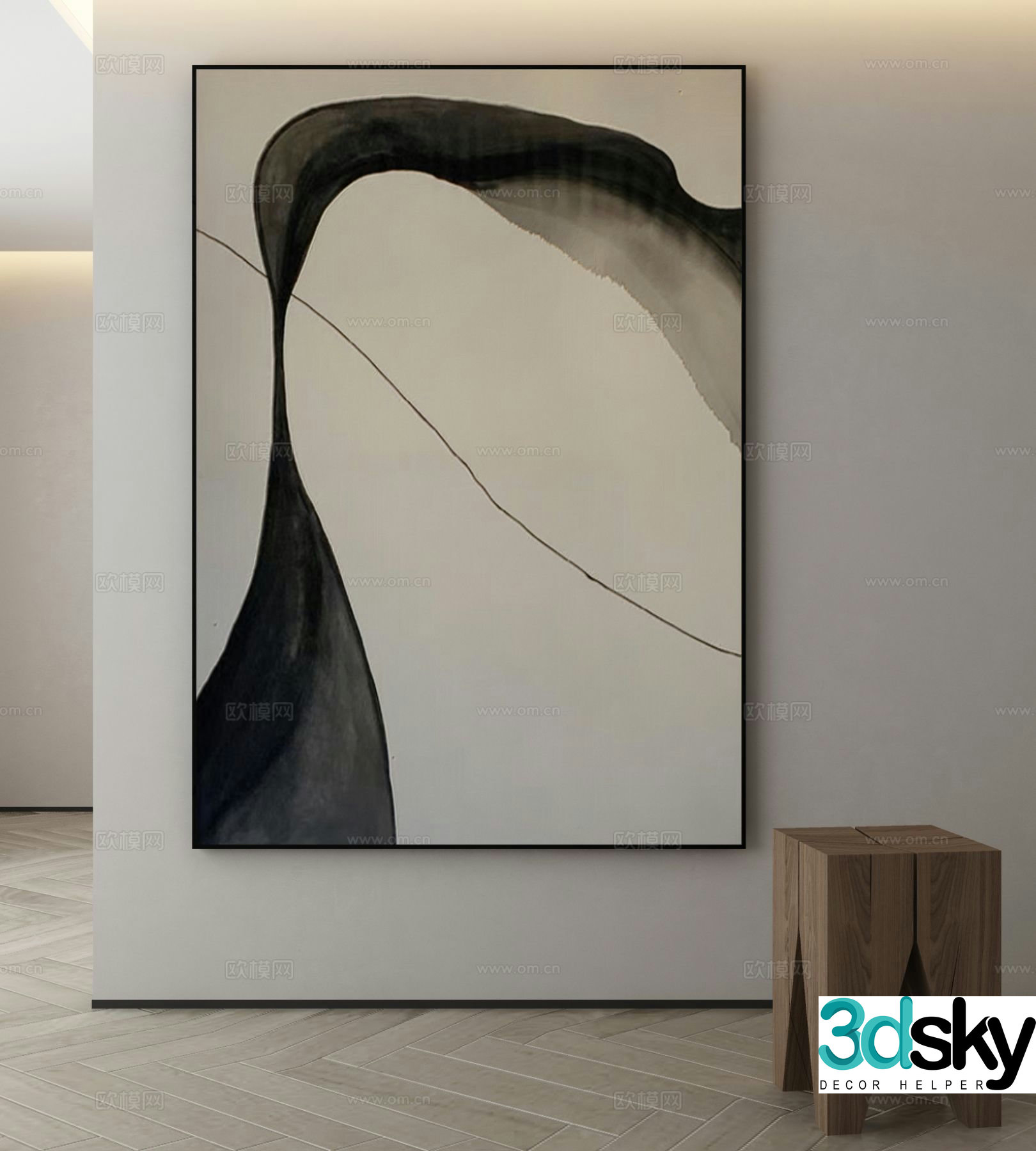 Decorative painting art painting hanging painting 3d model