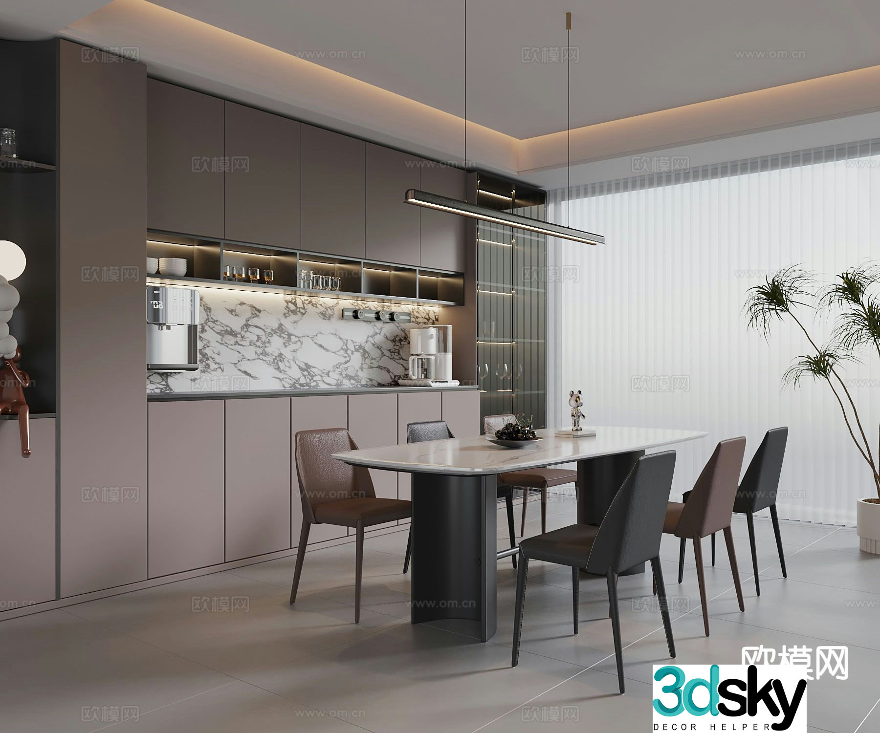 Italian restaurant 3d model