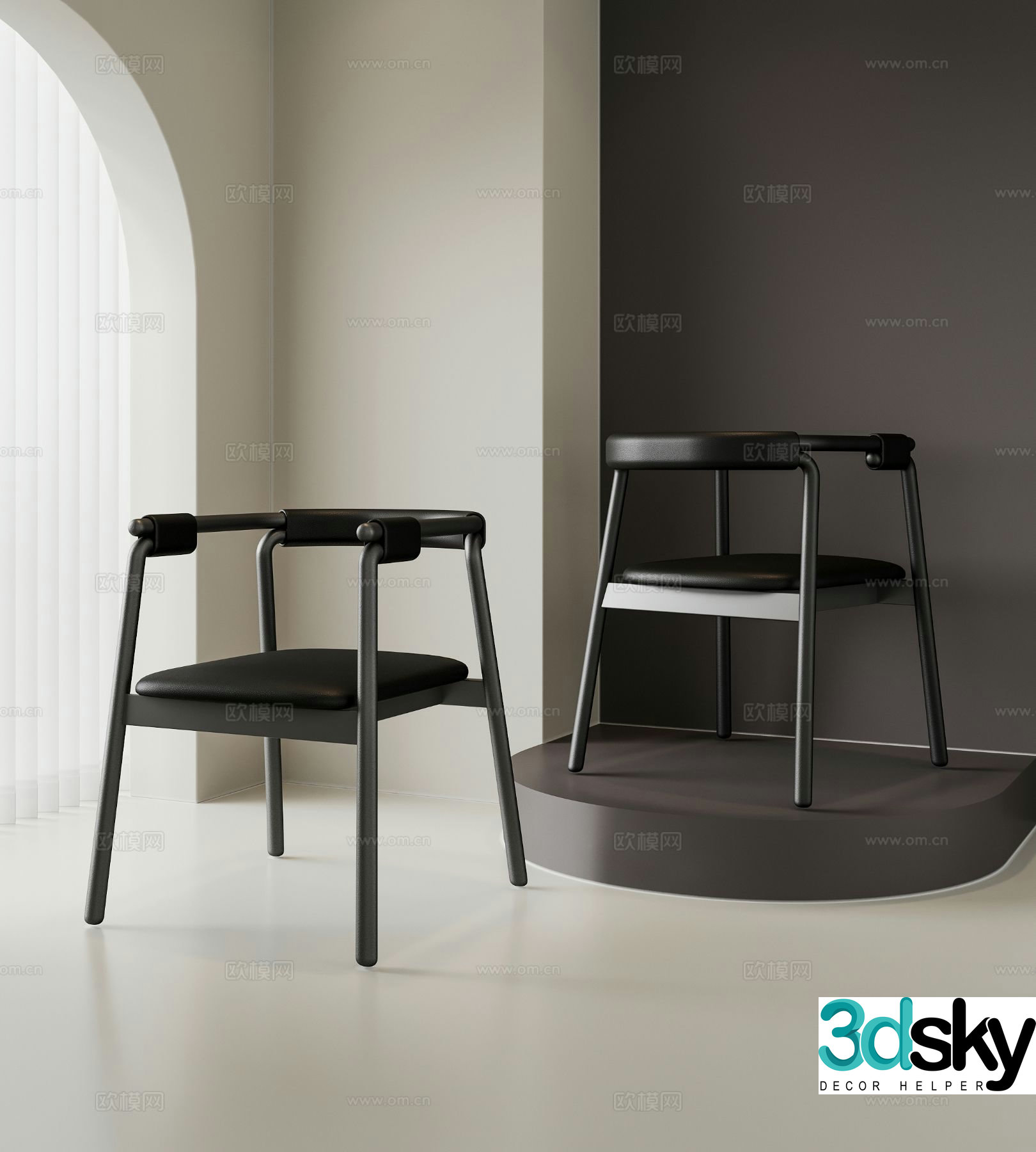 modern leisure chair chair armchair 3d model