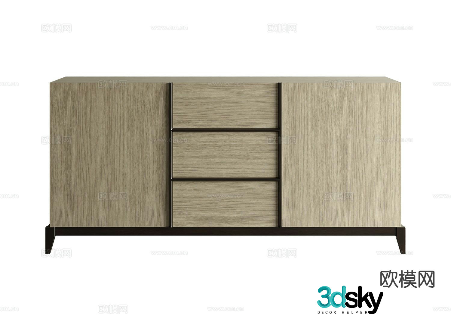 Modern side cabinet entrance cabinet 3d model