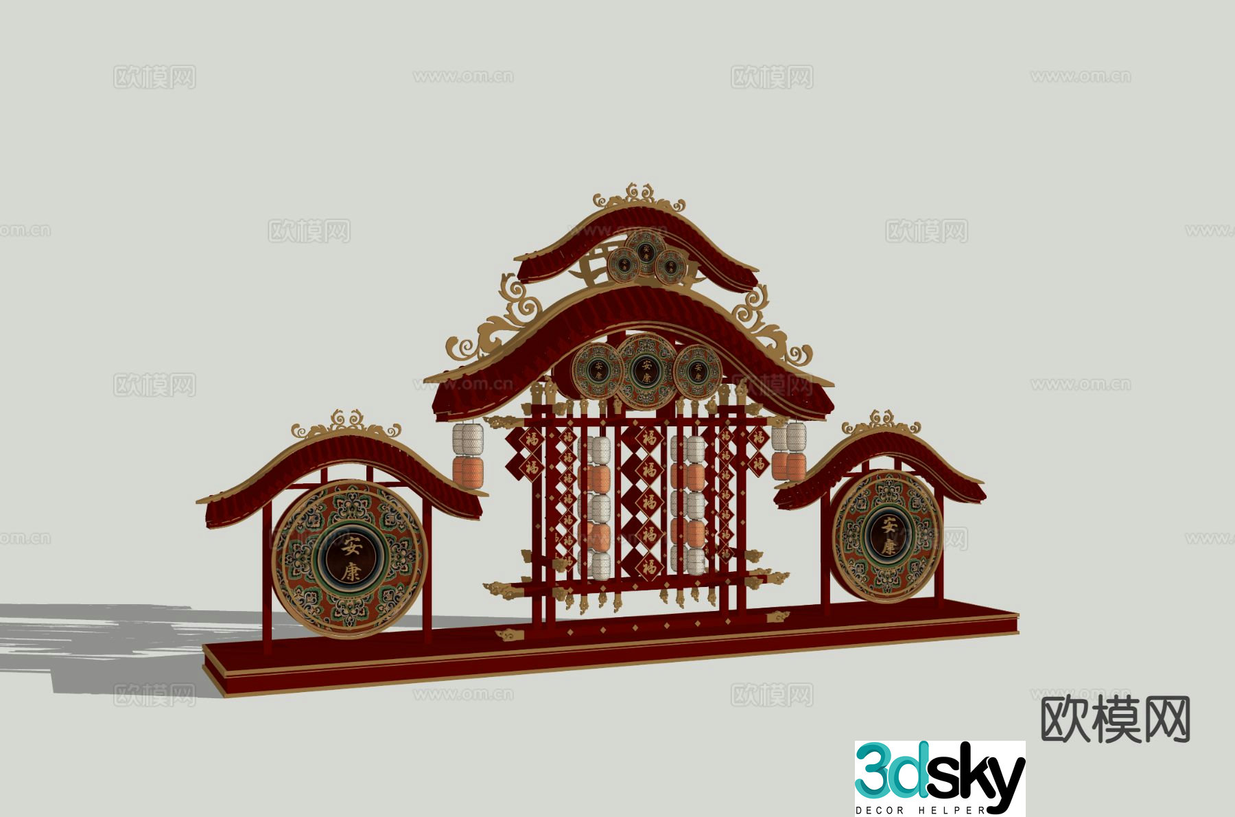 New Chinese style stage presentation ancient style film and television props 3D model