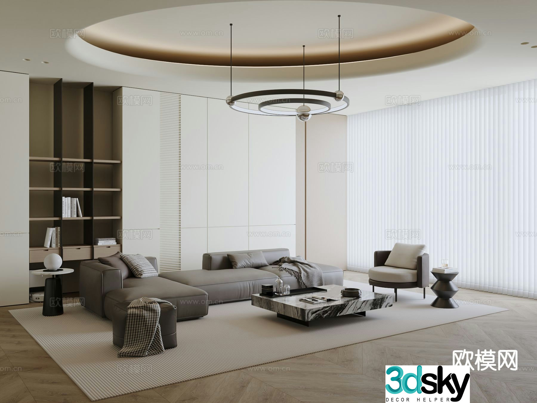 Modern modular sofa corner sofa 3d model
