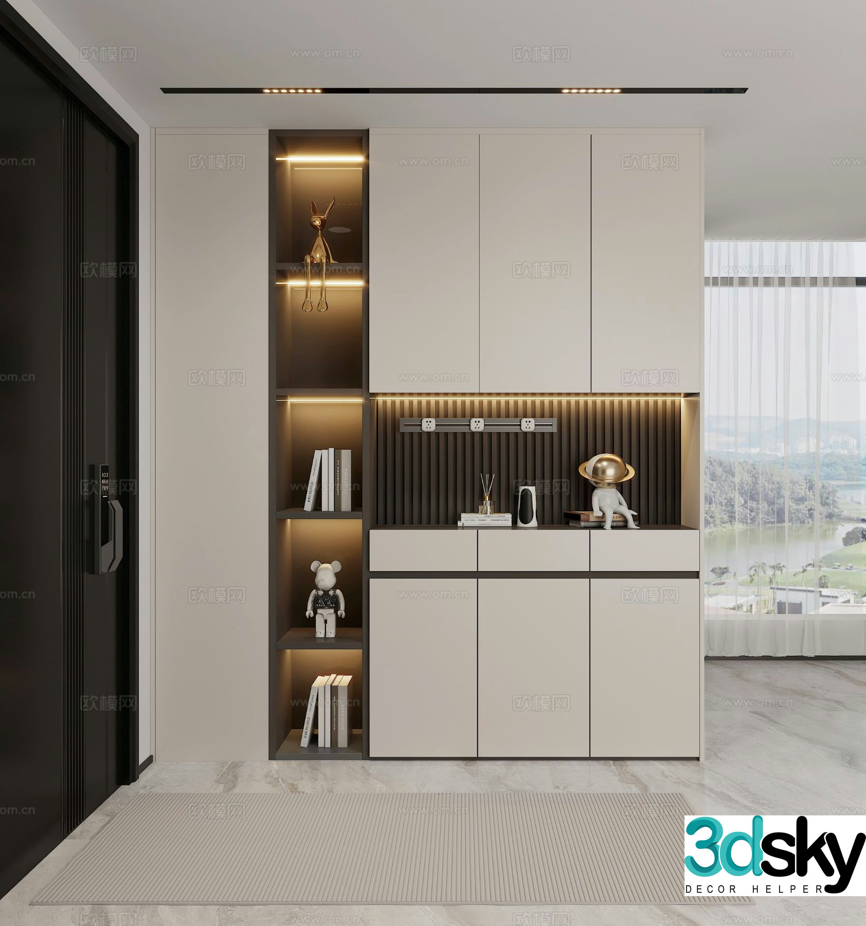 Entrance shoe cabinet 3D model
