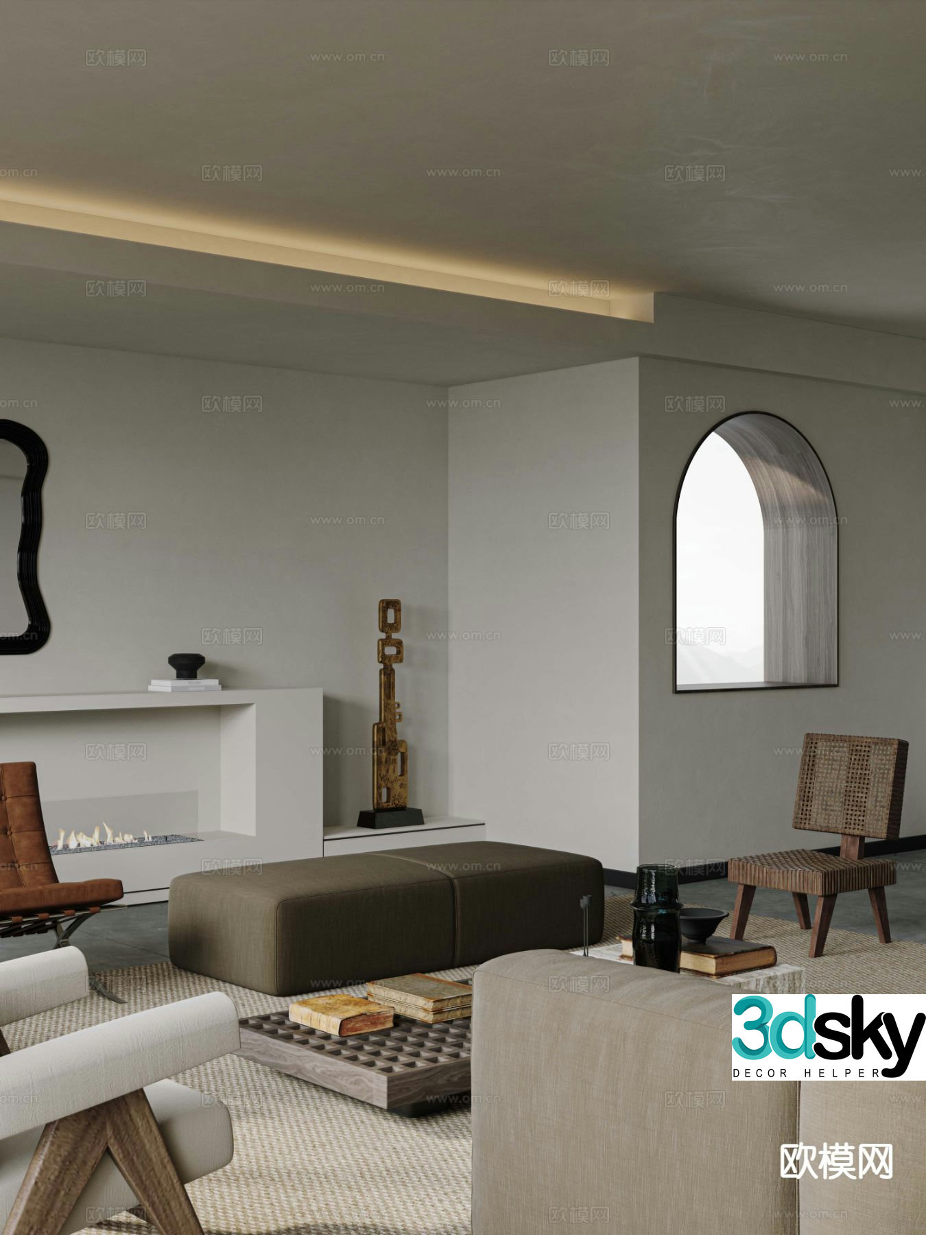 Wabi Sabi modular sofa 3d model