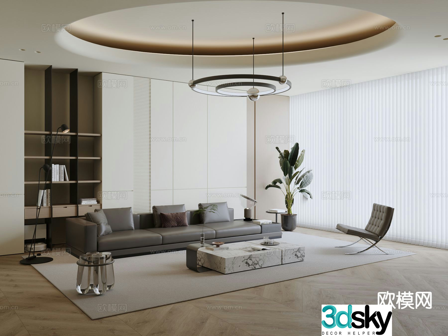 Modern sectional sofa 3d model