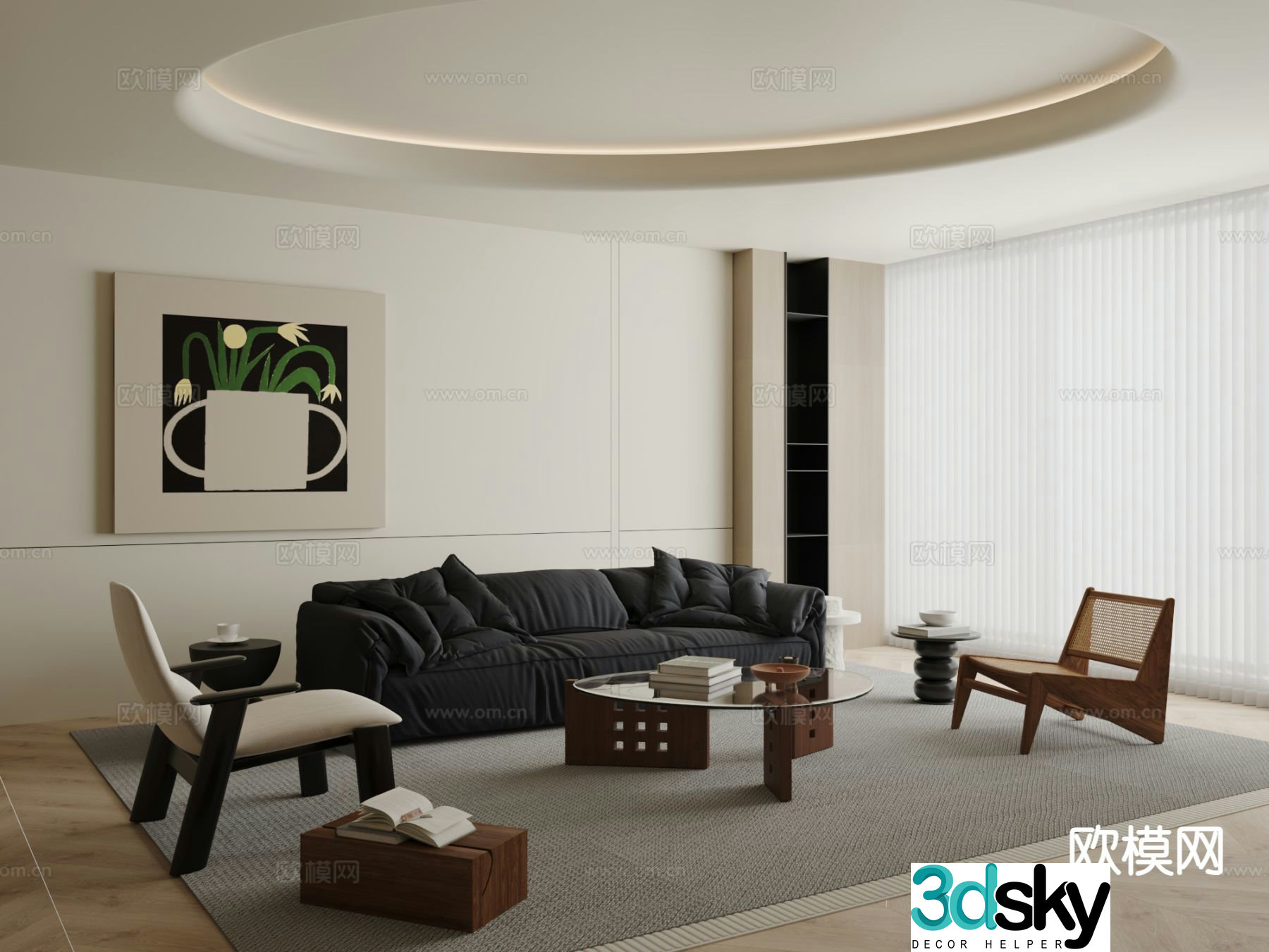 Wabi Sabi modular sofa 3d model