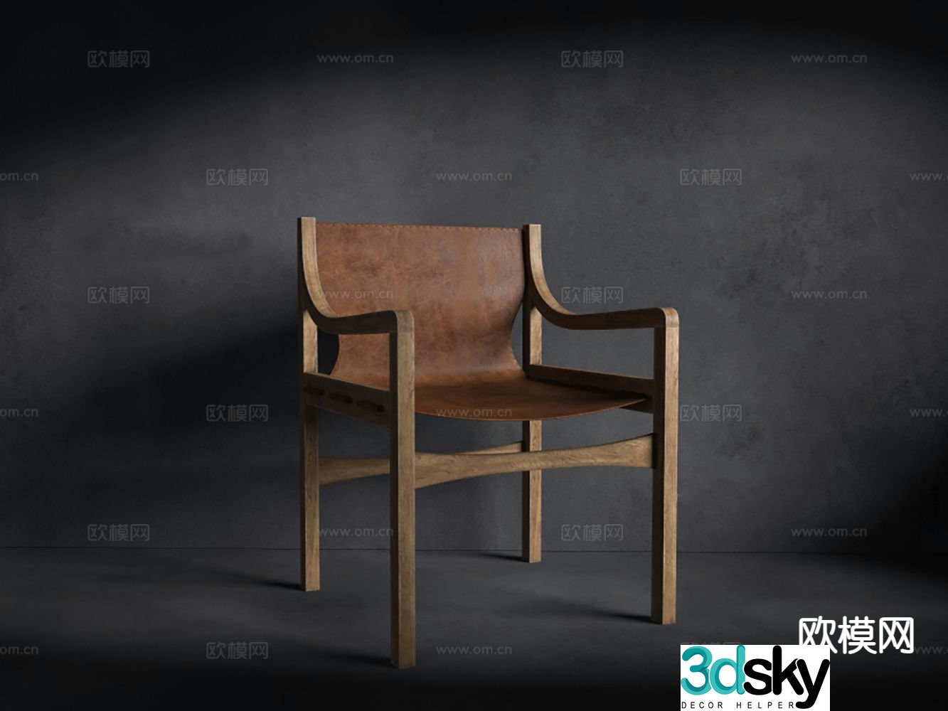 New Chinese style dining chair single chair chair tea chair 3d model