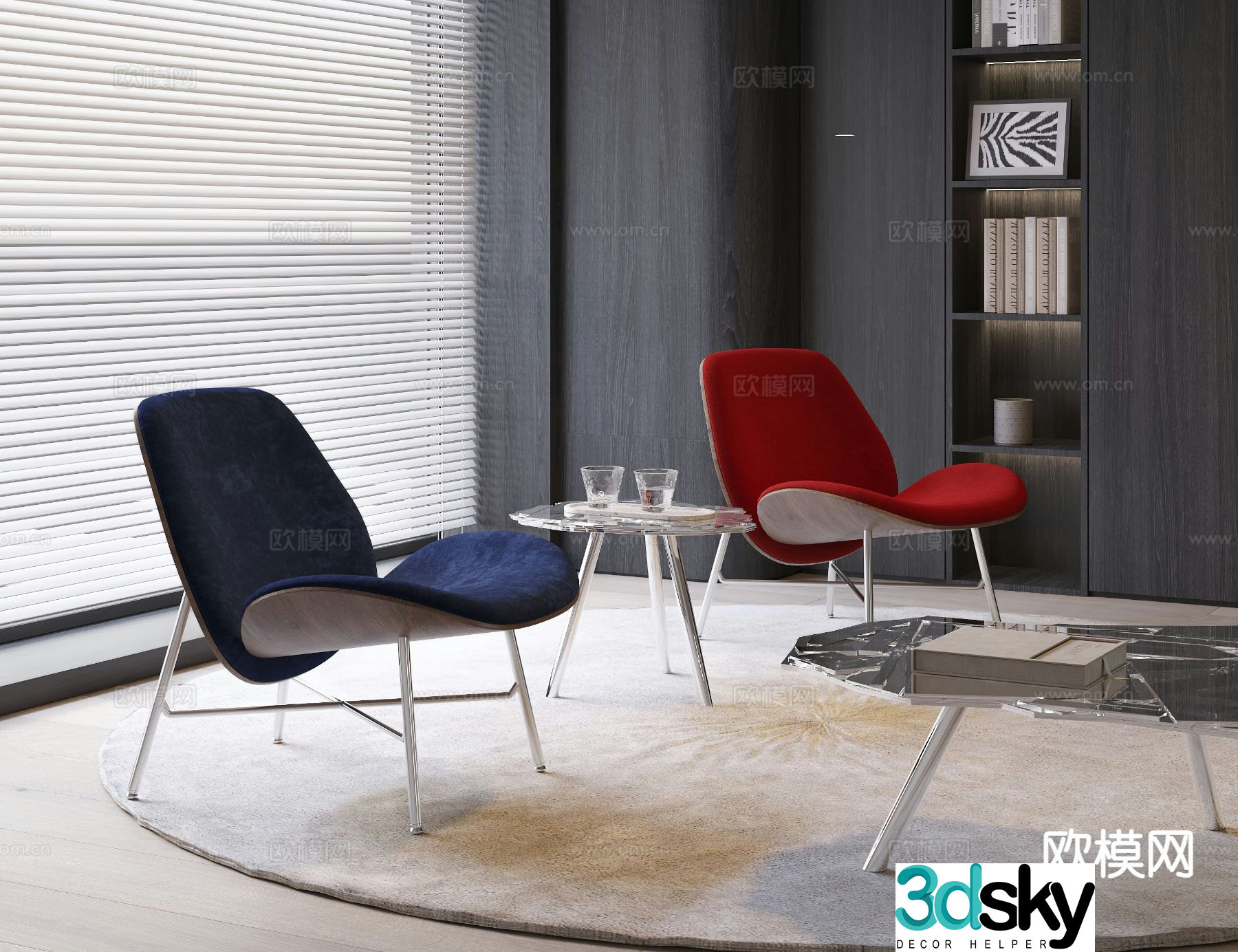 Modern lounge chair 3d model