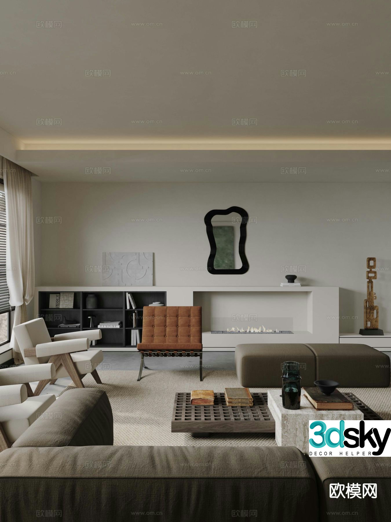 Modern living room 3d model
