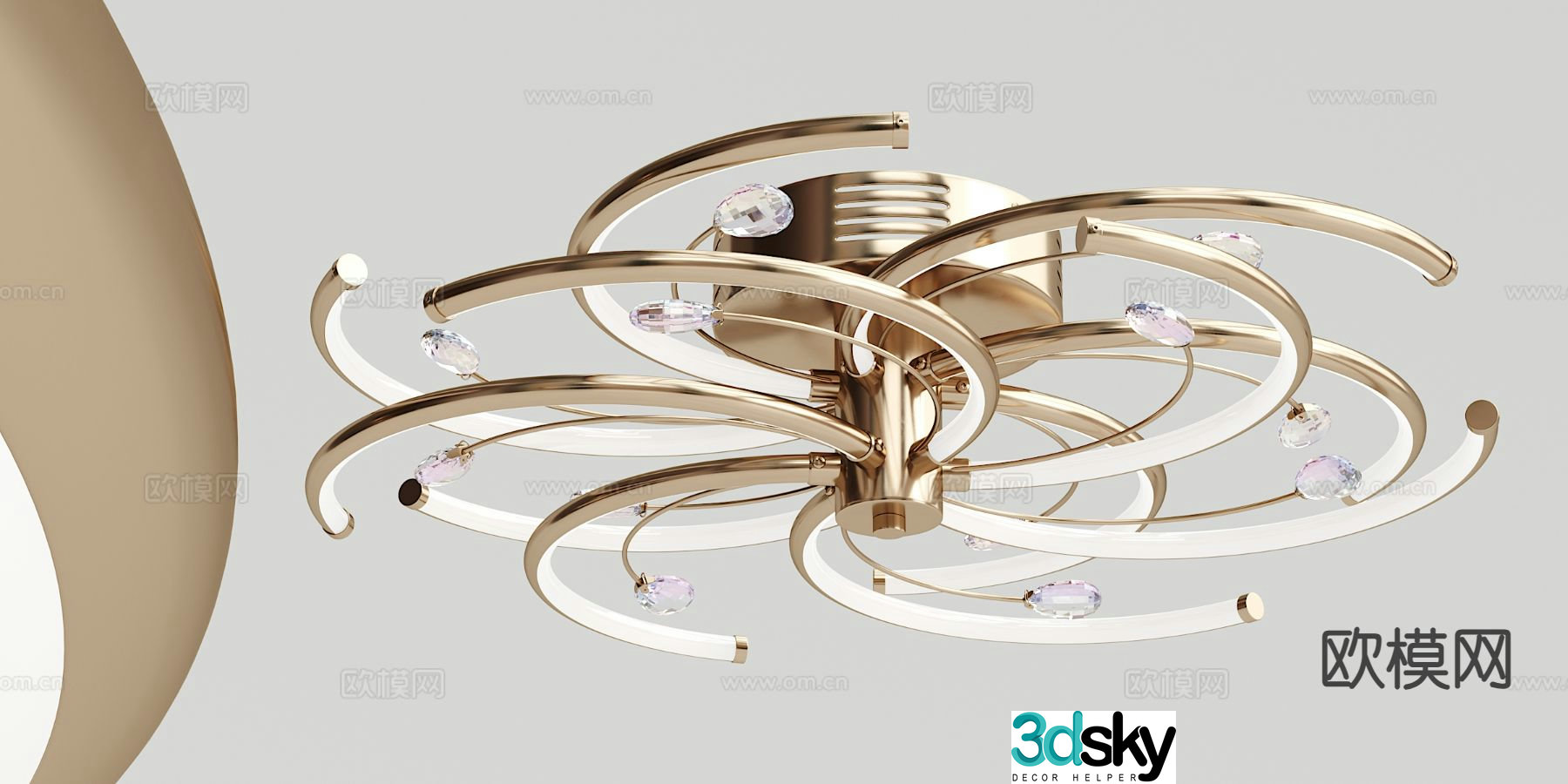 Light luxury ceiling lamp living room lamp 3d model