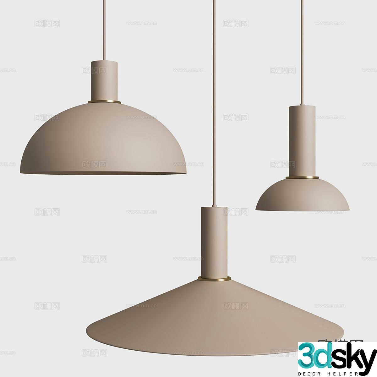 Simple small chandelier bedside small chandelier 3d model