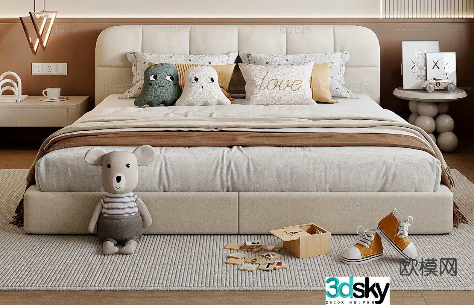 Modern children’s bed 3d model