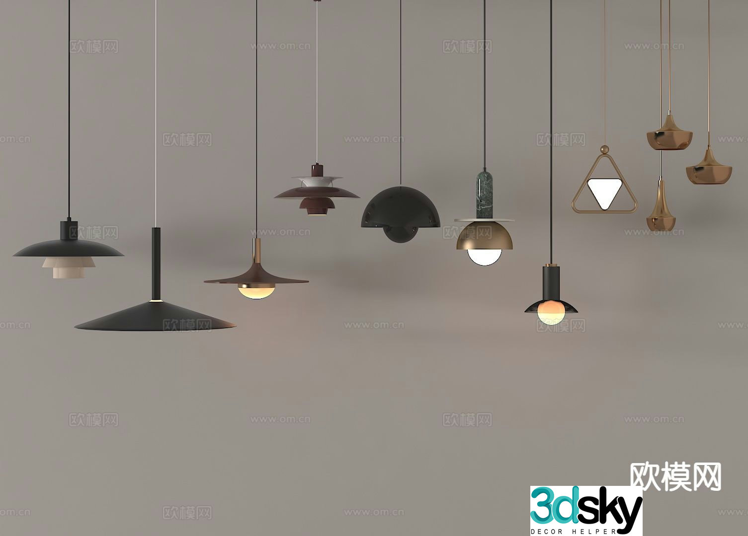 Bedside small chandelier 3d model
