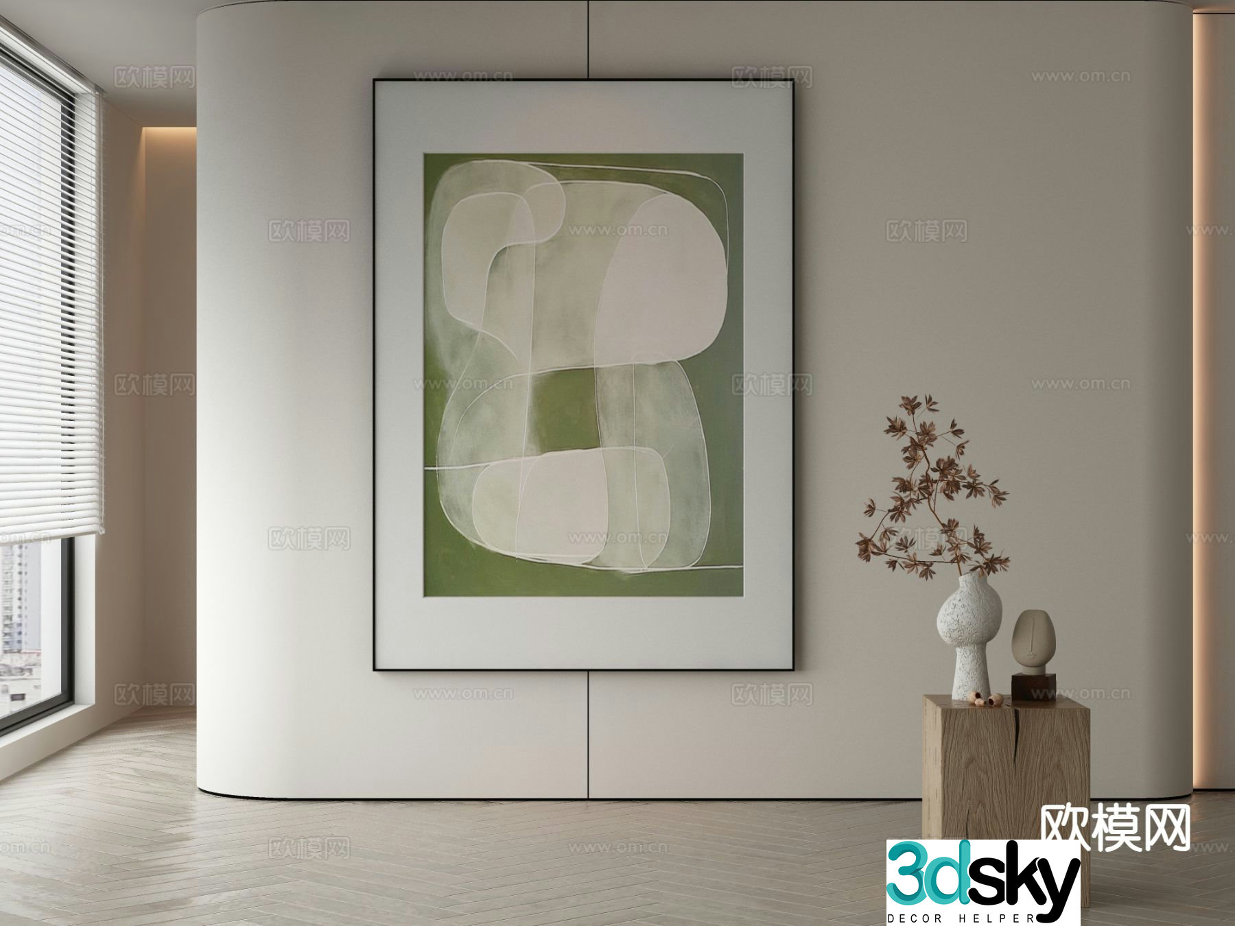 Decorative painting texture painting hanging painting 3d model