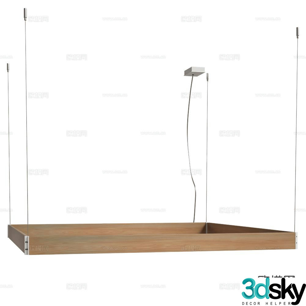 Minimalist chandelier square chandelier 3d model