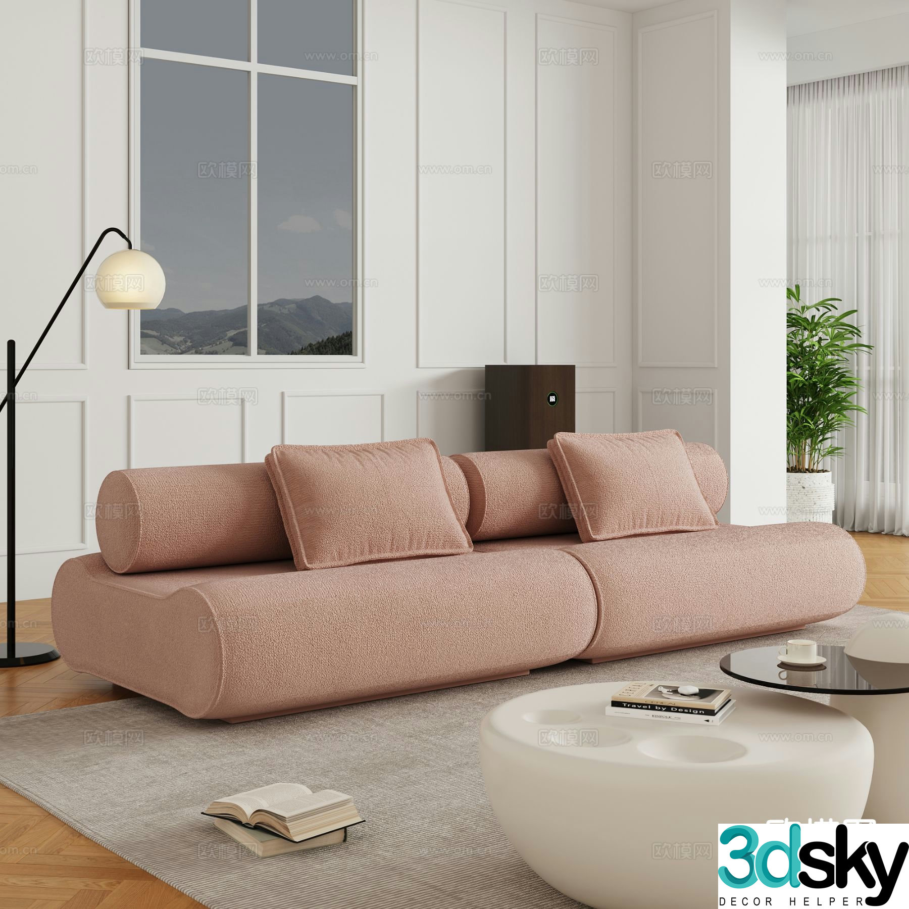 Modern love sofa 3d model