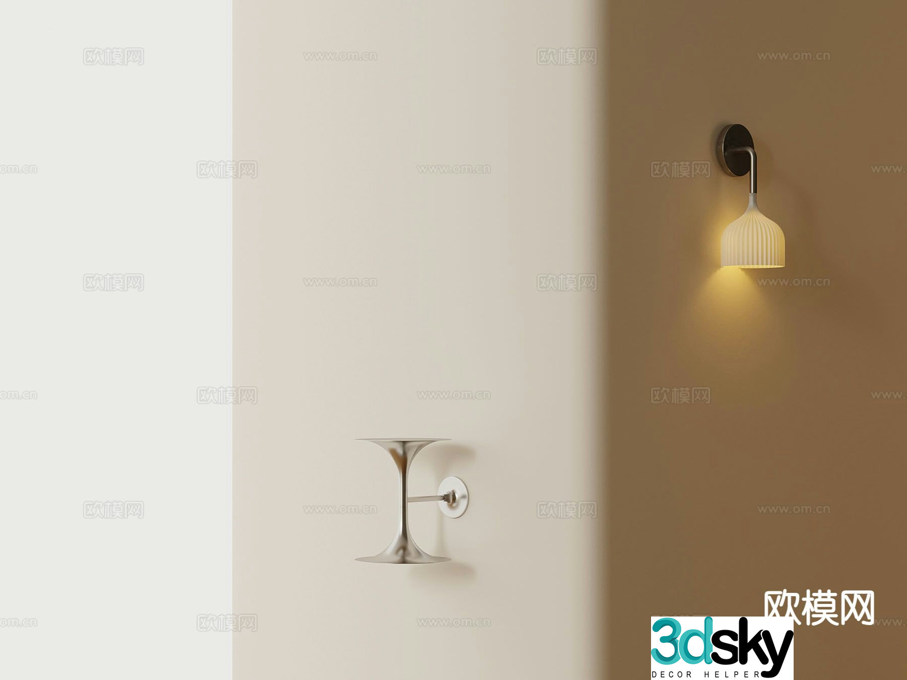 Creative wall lamp artistic wall lamp 3d model