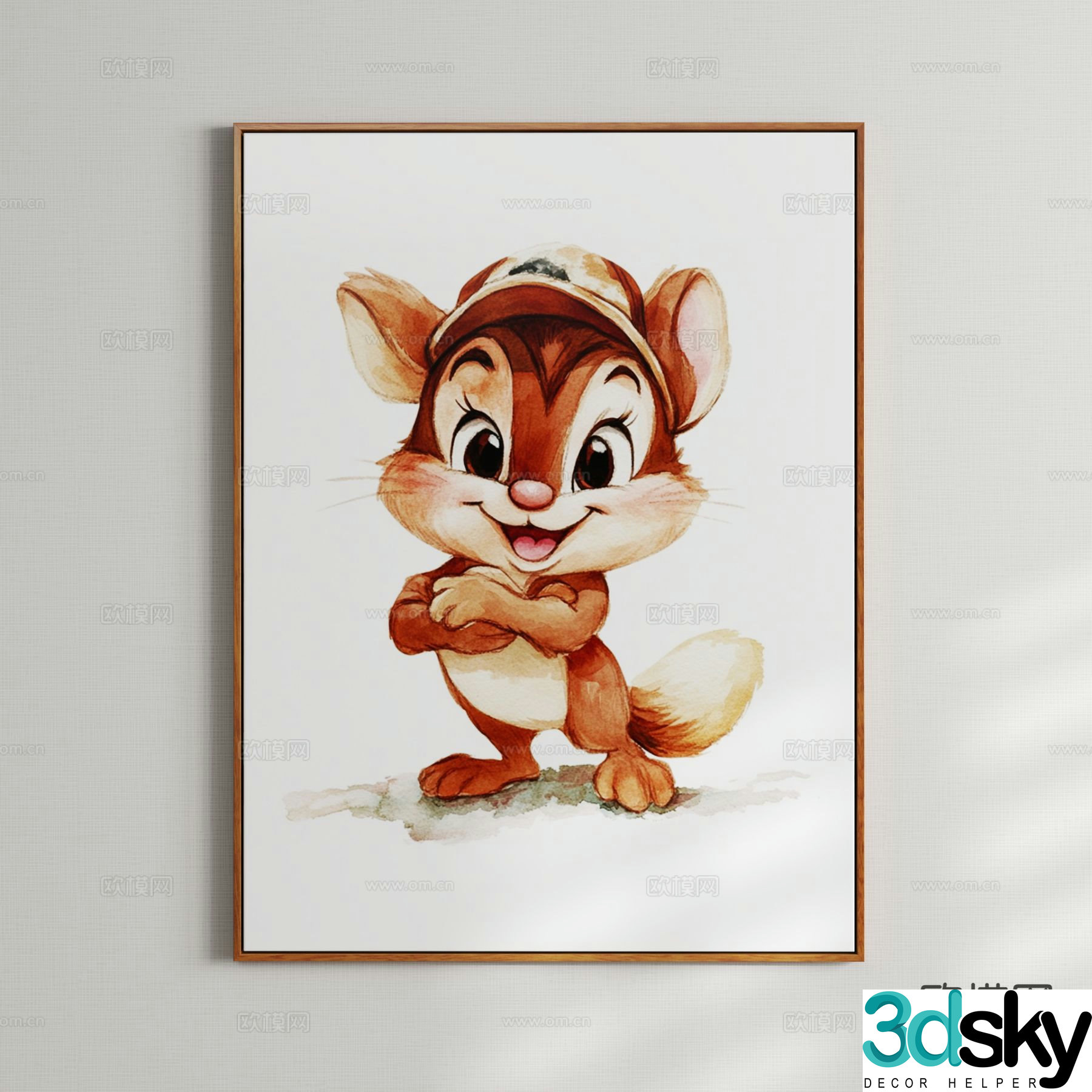 Decorative painting children’s painting cartoon painting hanging painting 3D model