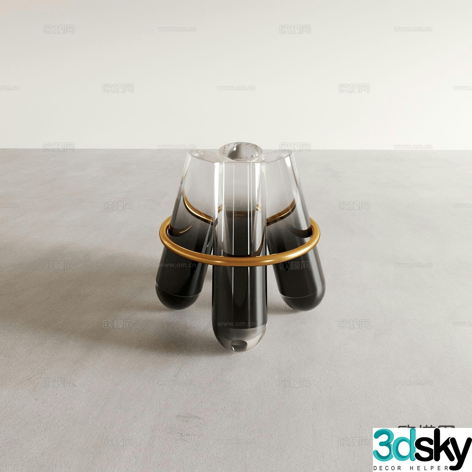 Acrylic ornaments jewelry sculpture 3d model