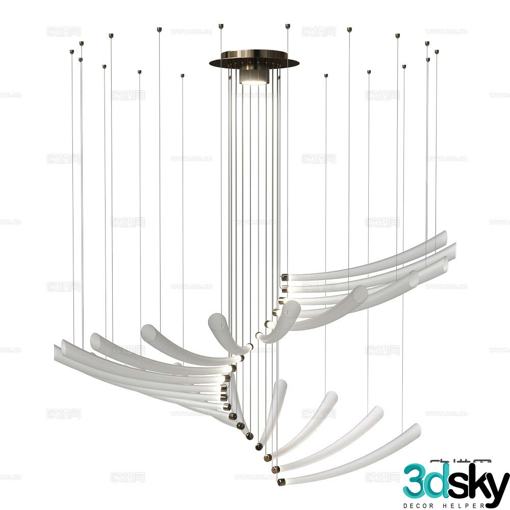 Restaurant chandelier art chandelier 3d model