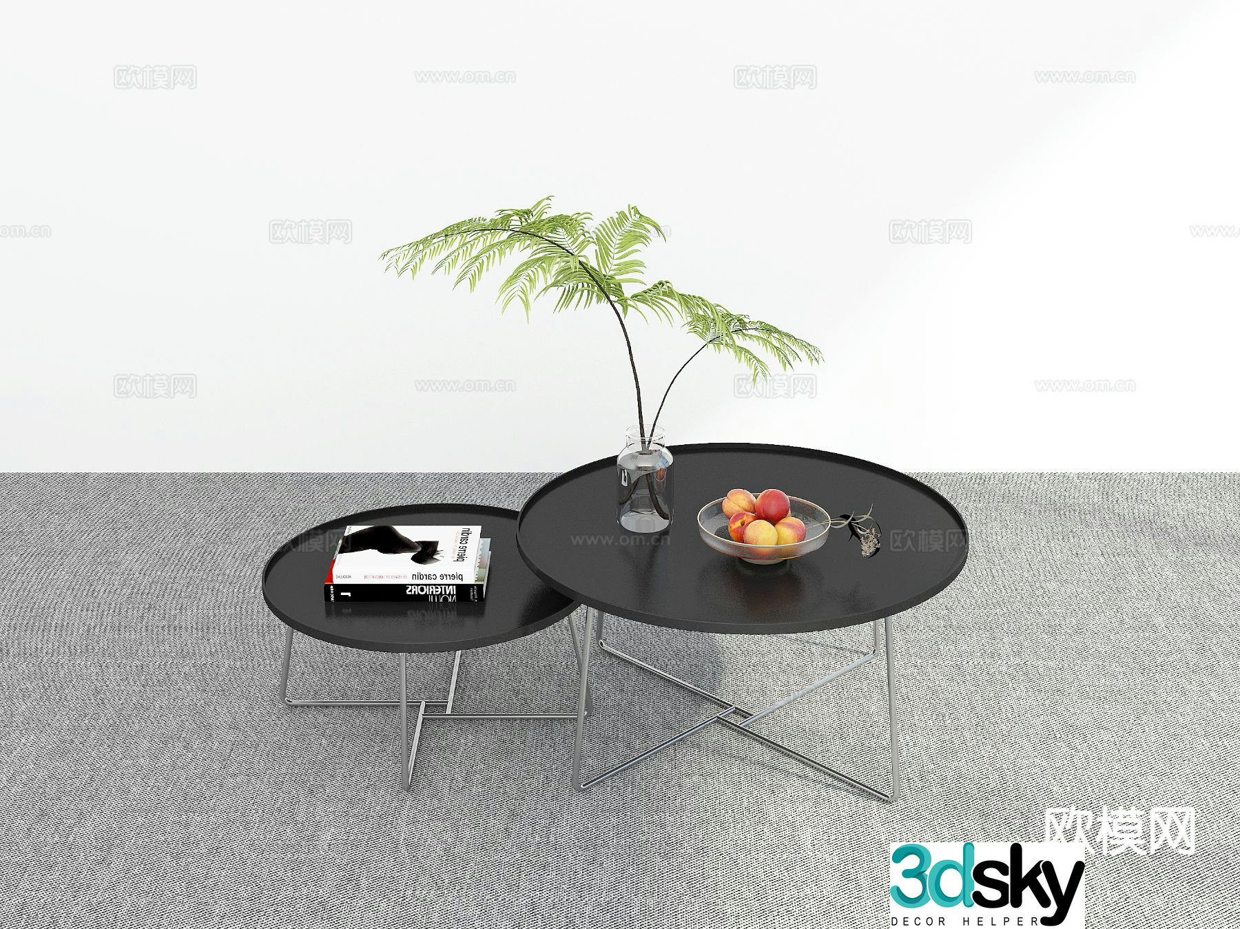 Minimalist coffee table mother-in-law coffee table 3d model