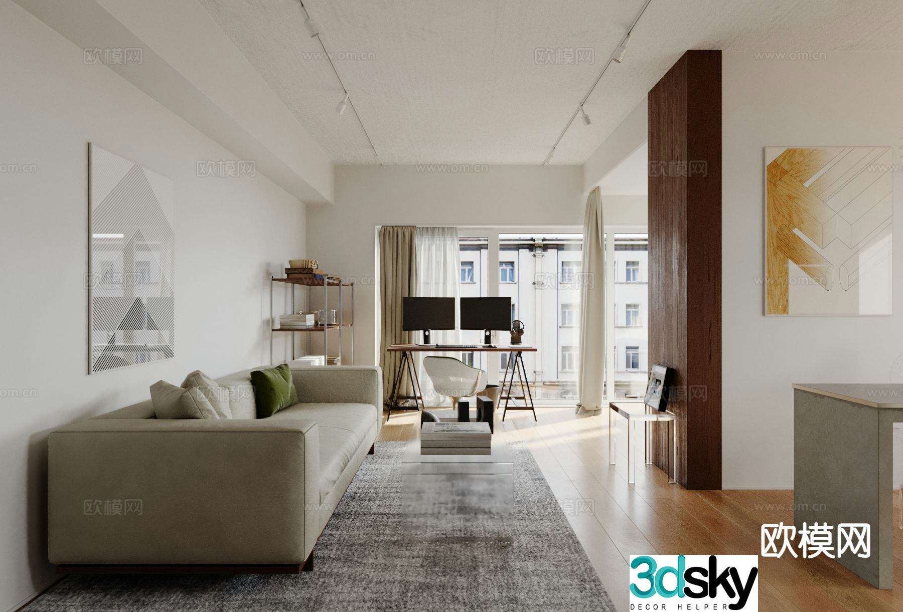 Modern living room 3d model