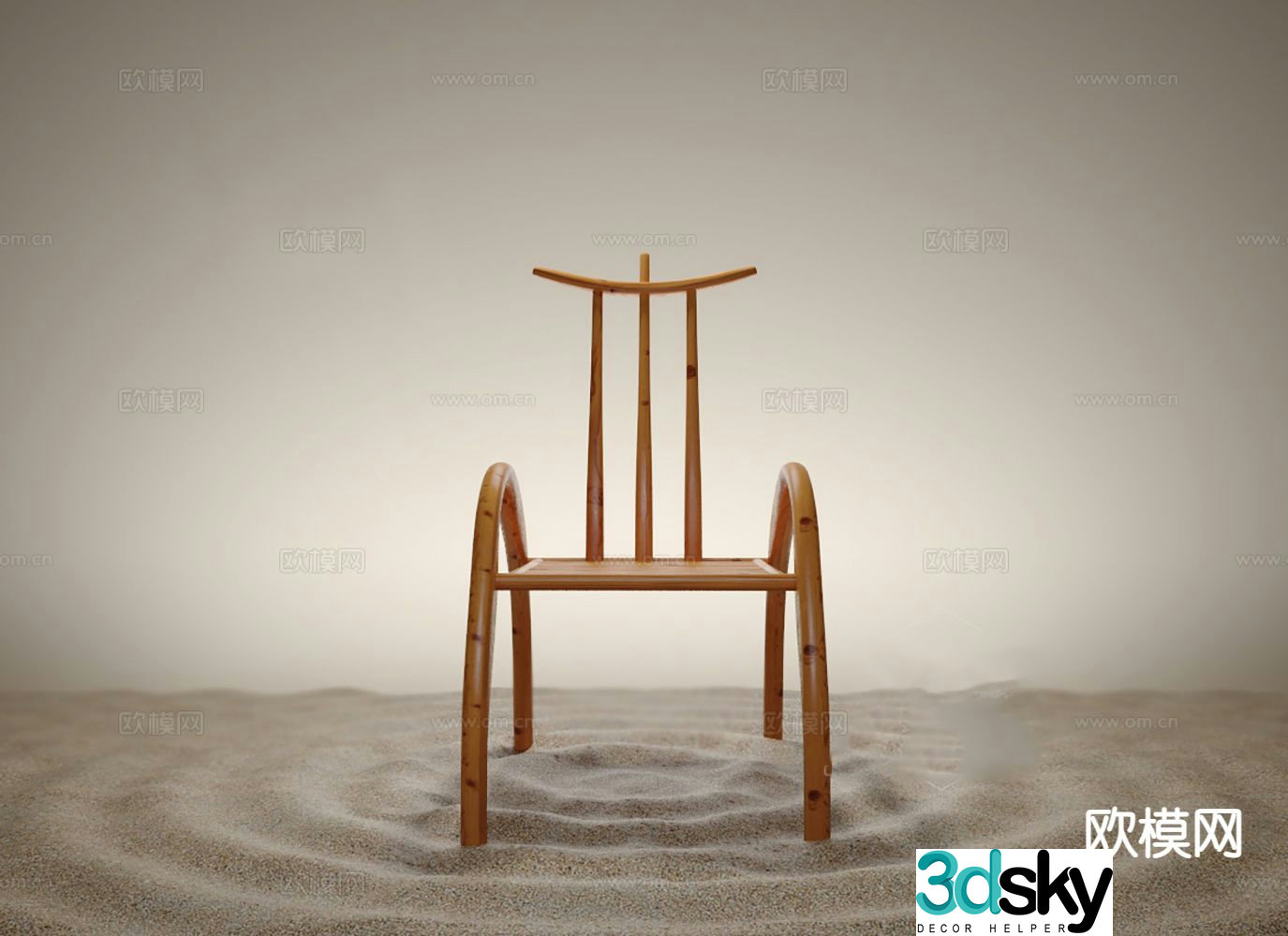 Single chair leisure chair dining chair tea chair 3d model