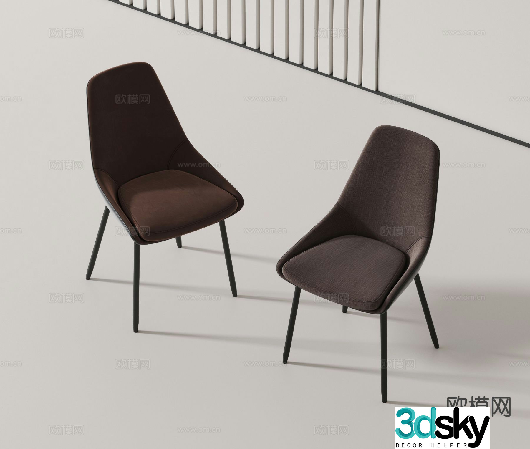 Modern single chair chair cloth chair 3d model
