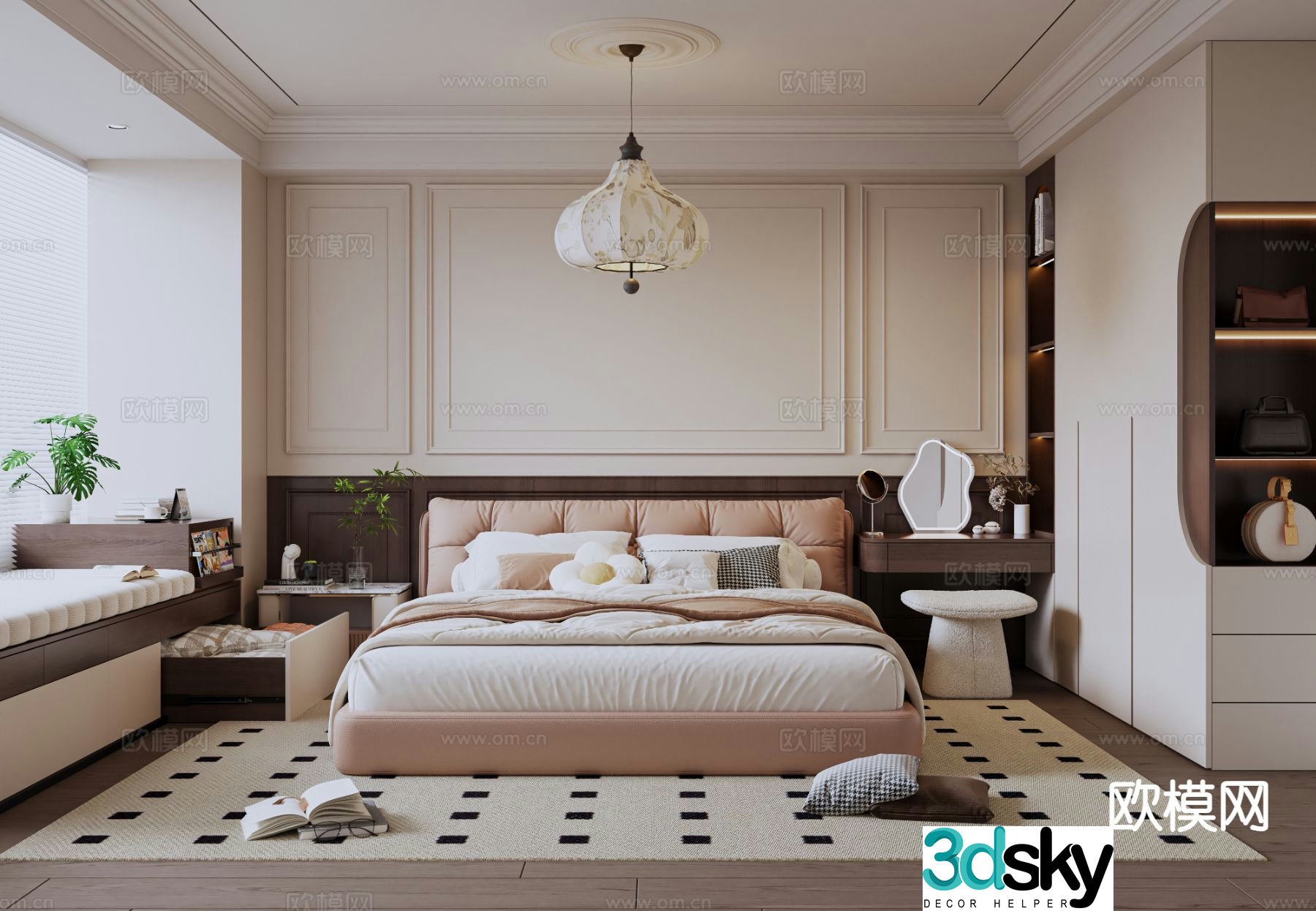 French bedroom master bedroom 3d model