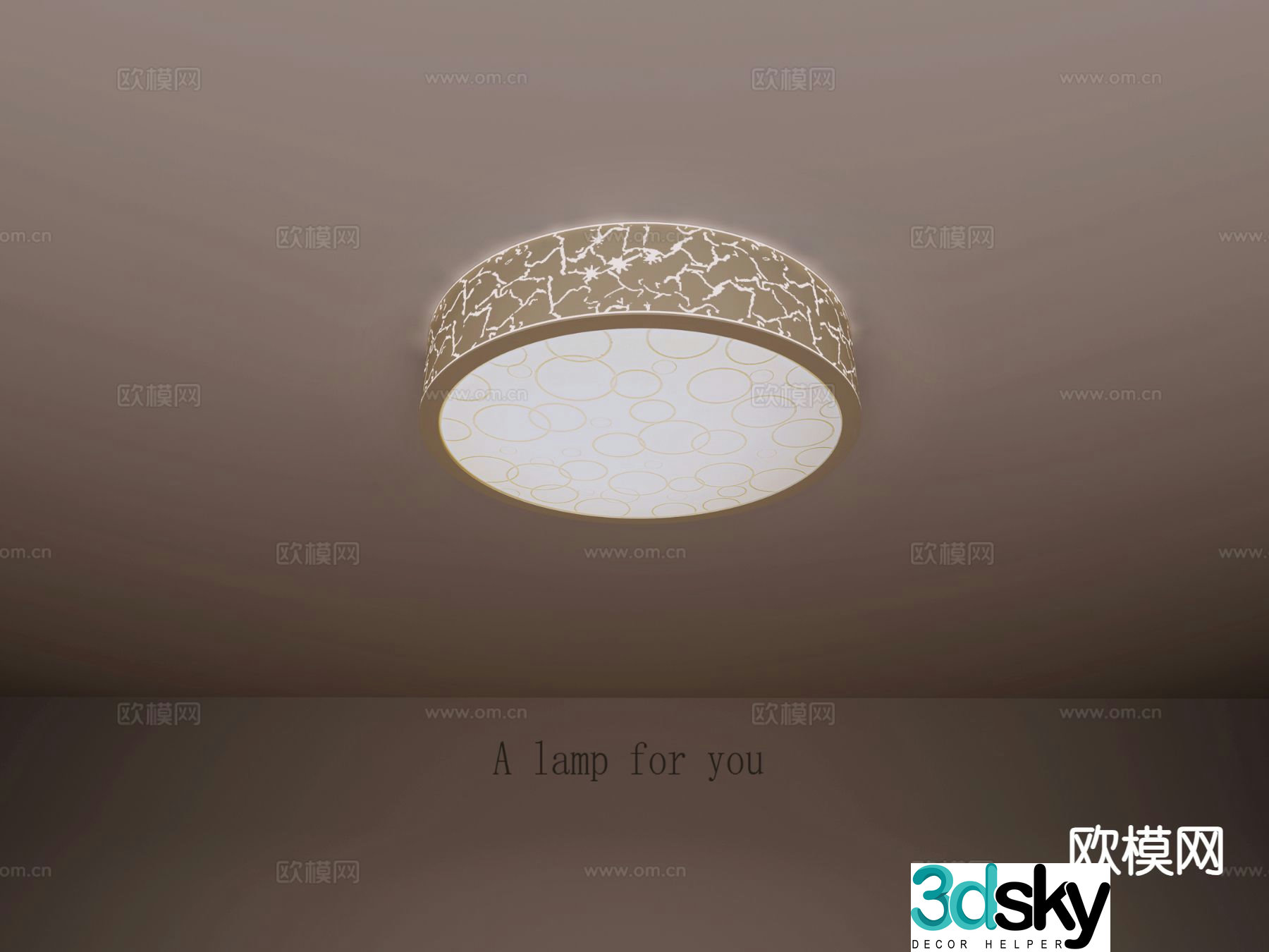 Modern round ceiling lamp 3d model