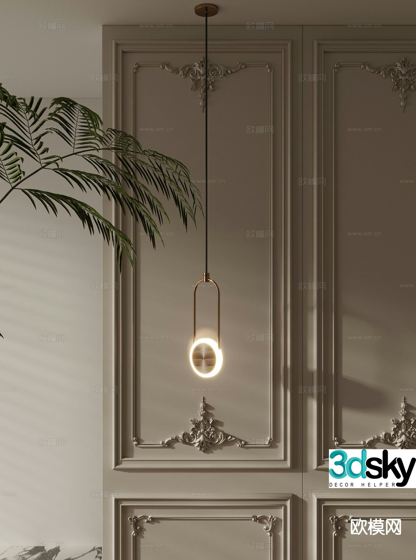 French chandelier 3d model