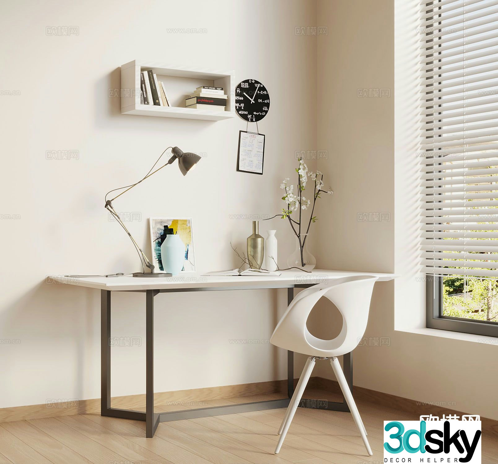 Modern desk chair 3d model