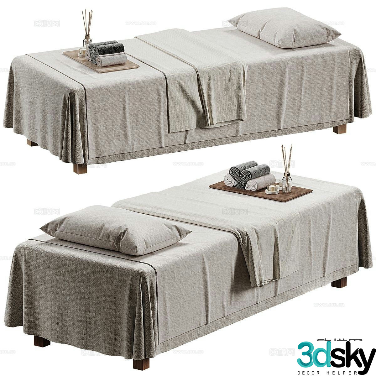 Massage bed SPA bed beauty bed 3d model