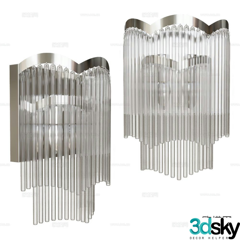 crystal wall lamp 3d model