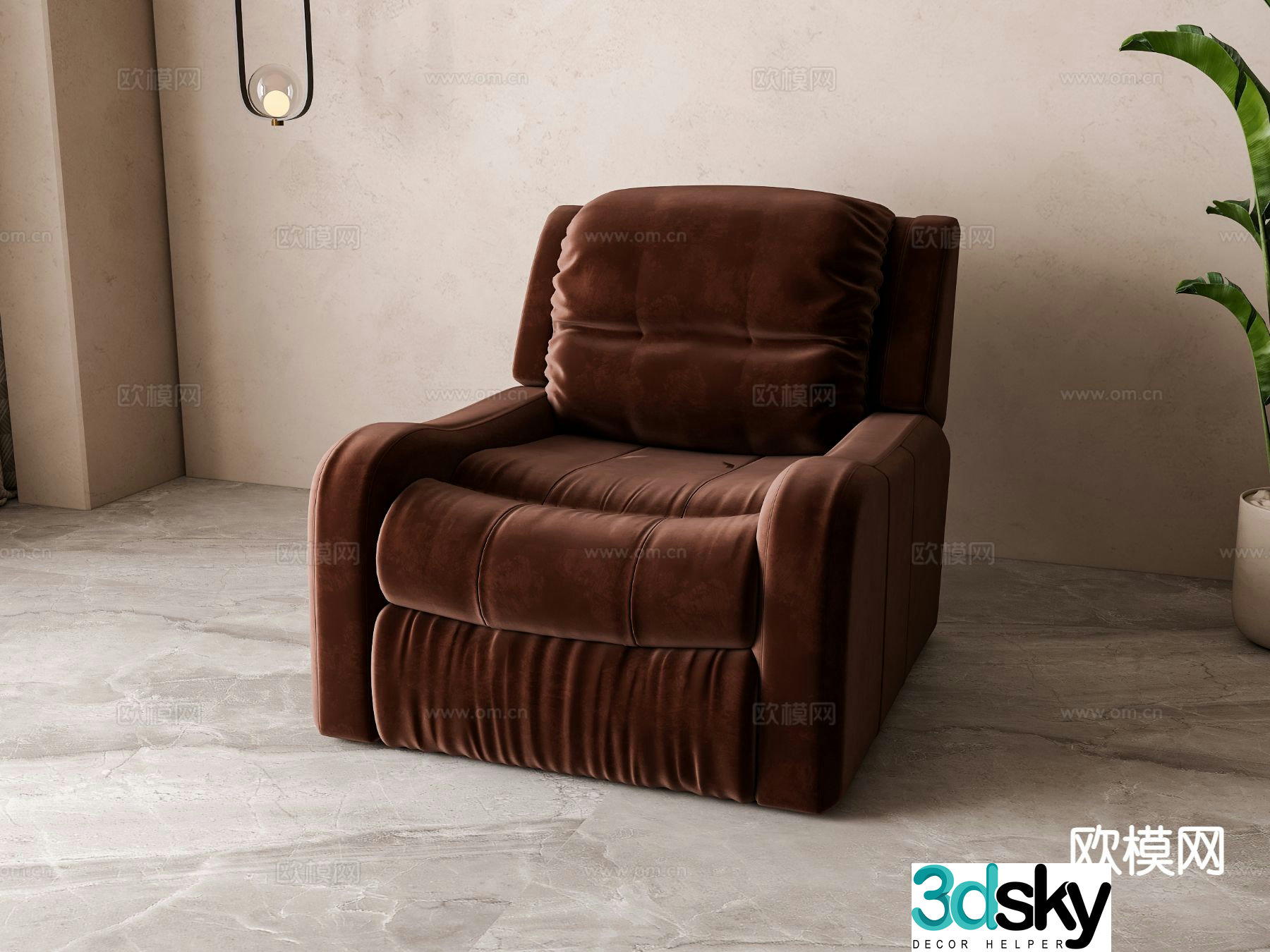 Modern leisure sofa 3d model