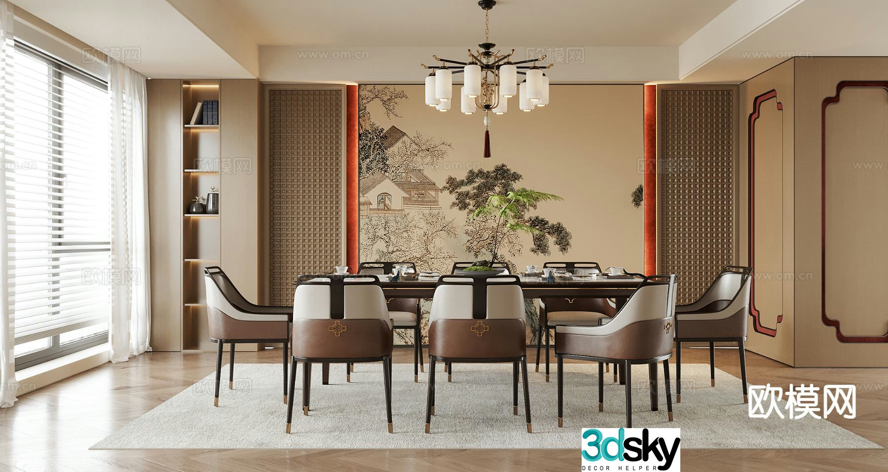 New Chinese restaurant 3d model