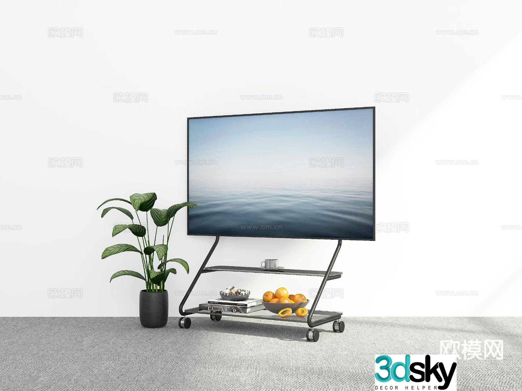 Modern stand tv 3d model