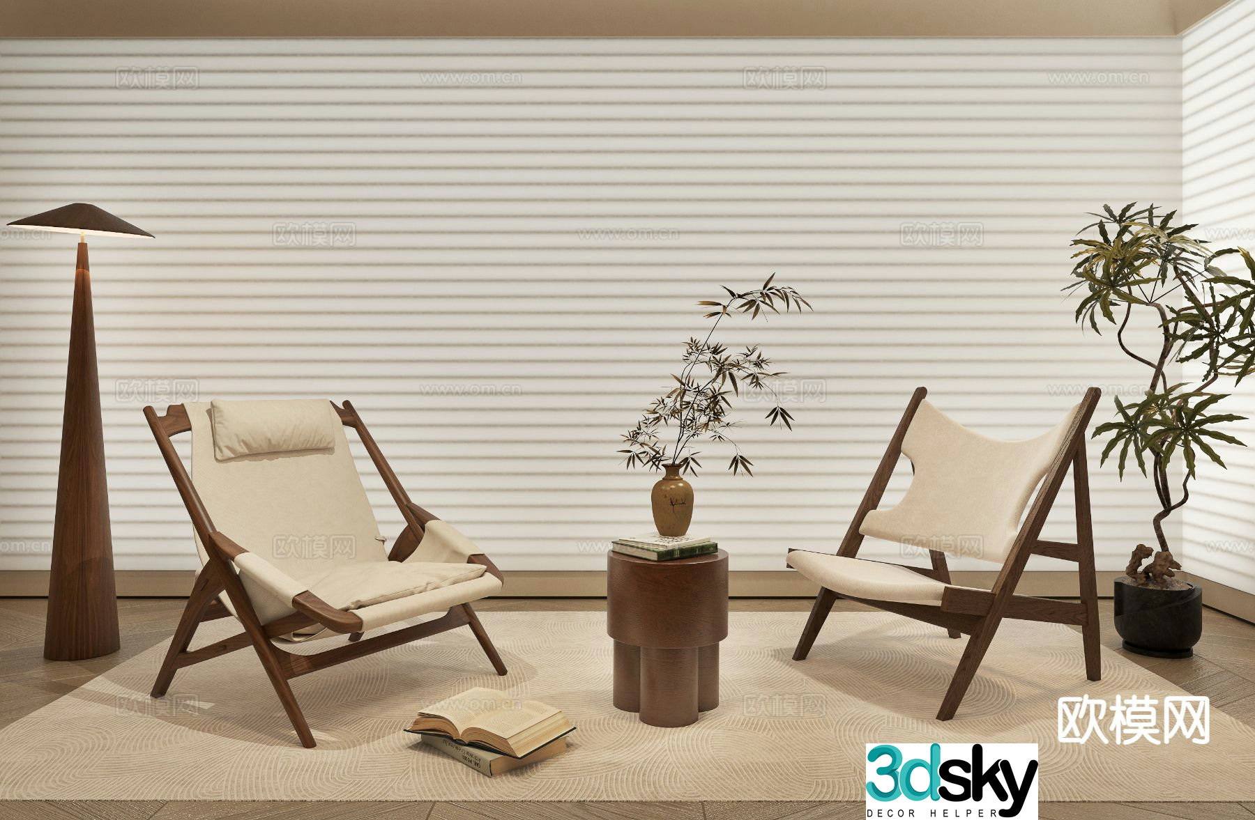 Medieval style leisure chair sofa chair 3d model