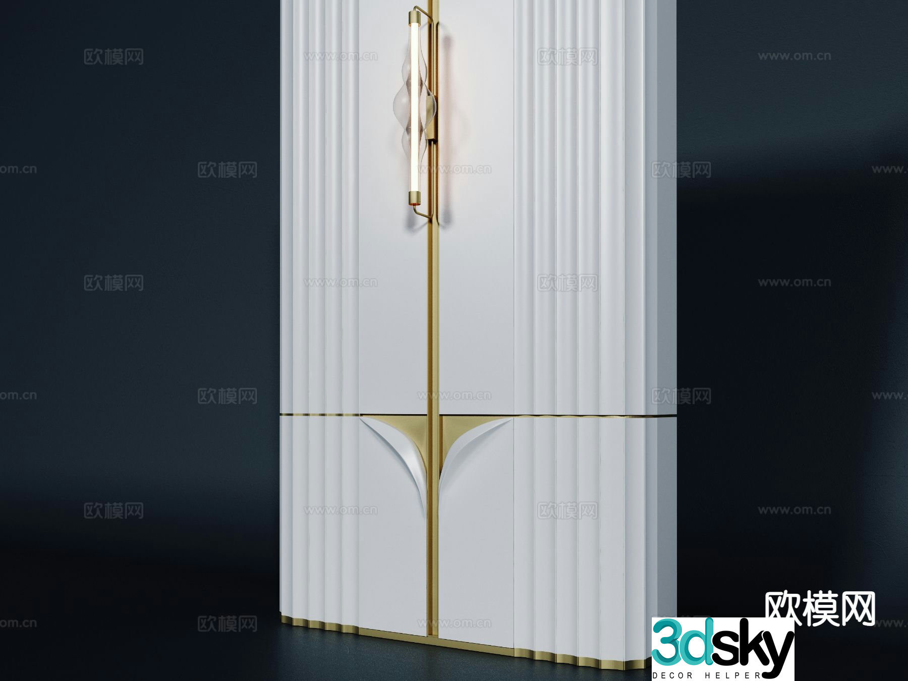 Modern wall light 3d model