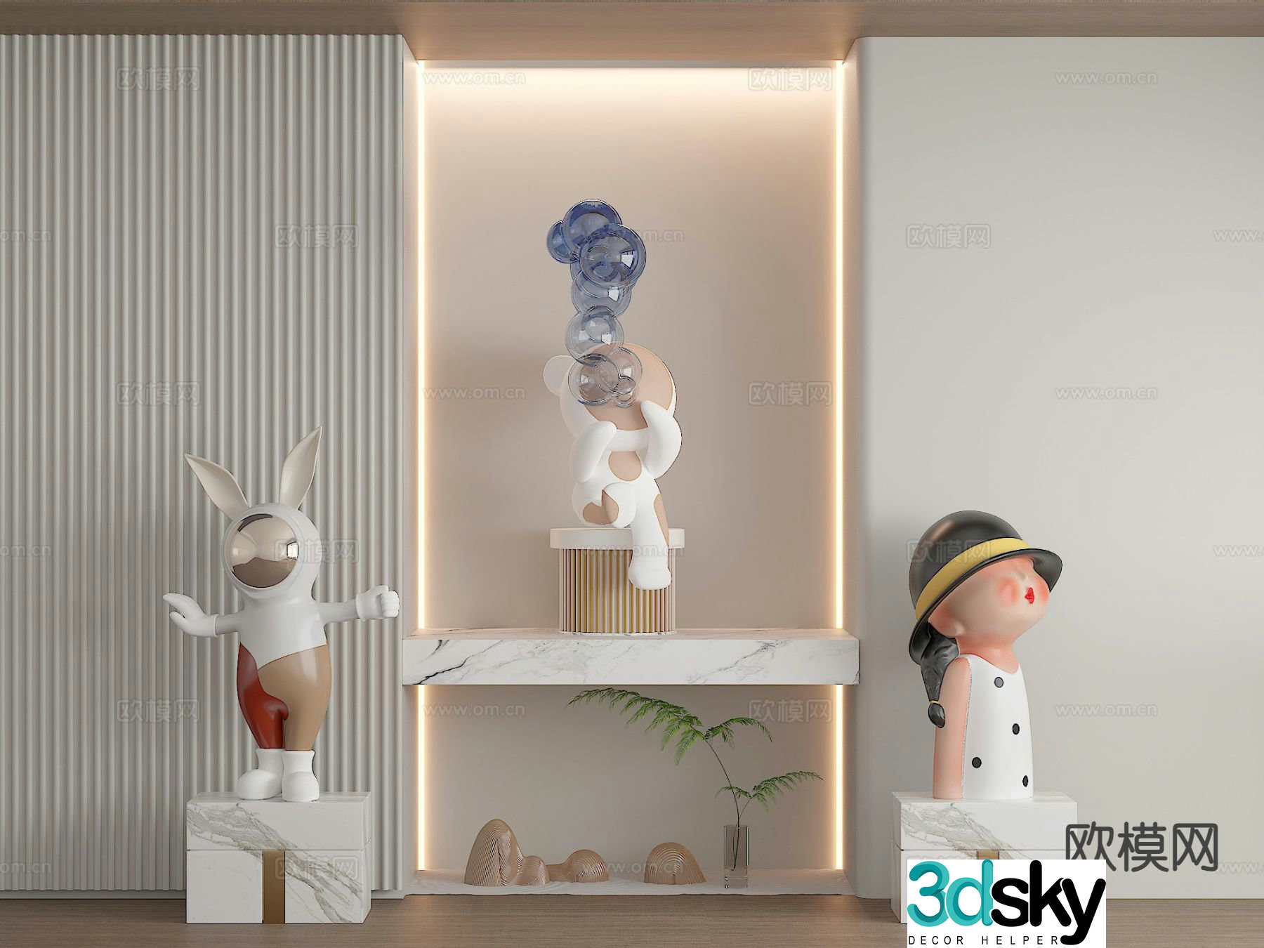 Doll trendy toy national trendy doll 3d model