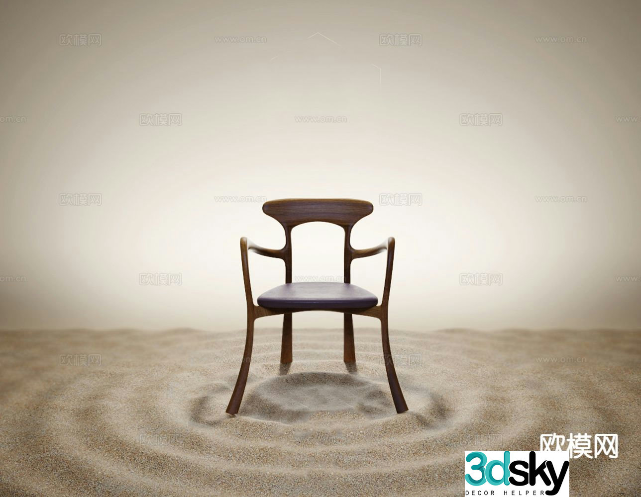 New Chinese style leisure chair chair armchair tea chair 3d model