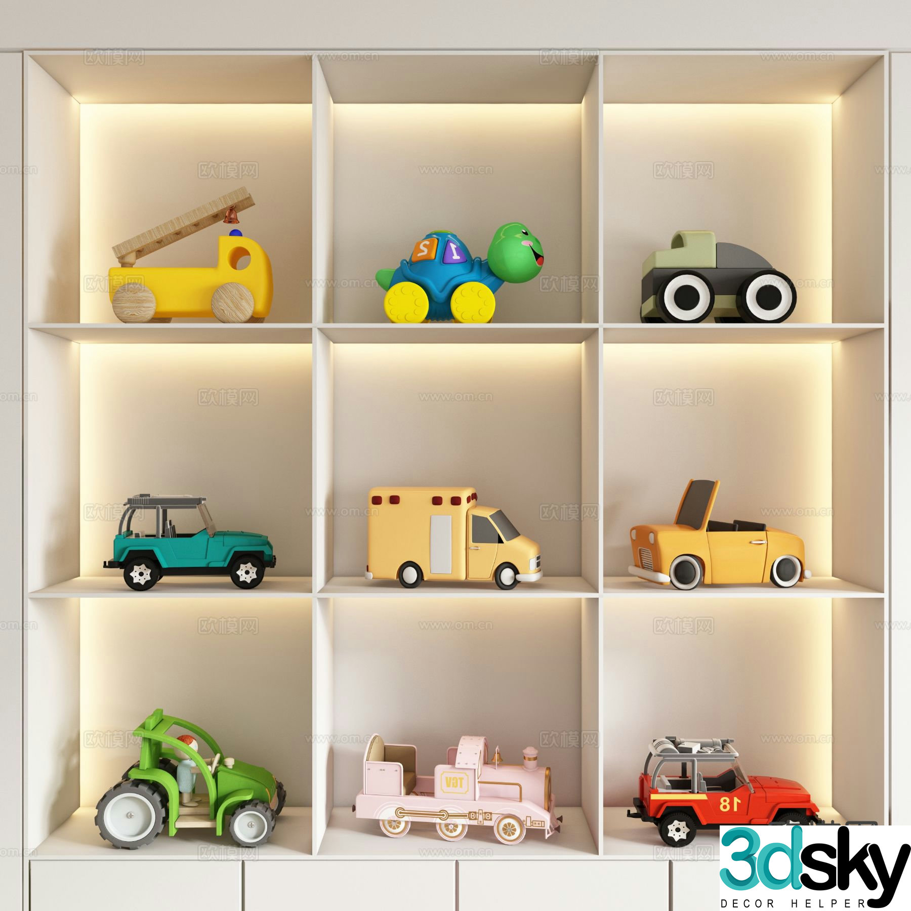 children’s toy car doll toy 3d model